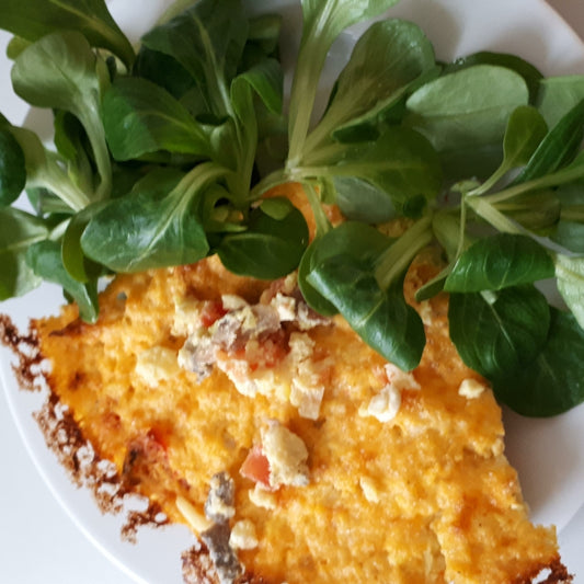 Blumenkohl-Hähnchen-Quiche