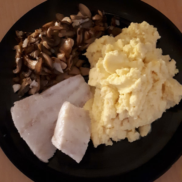 Kabeljaufilet mit Blumenkohlpüree