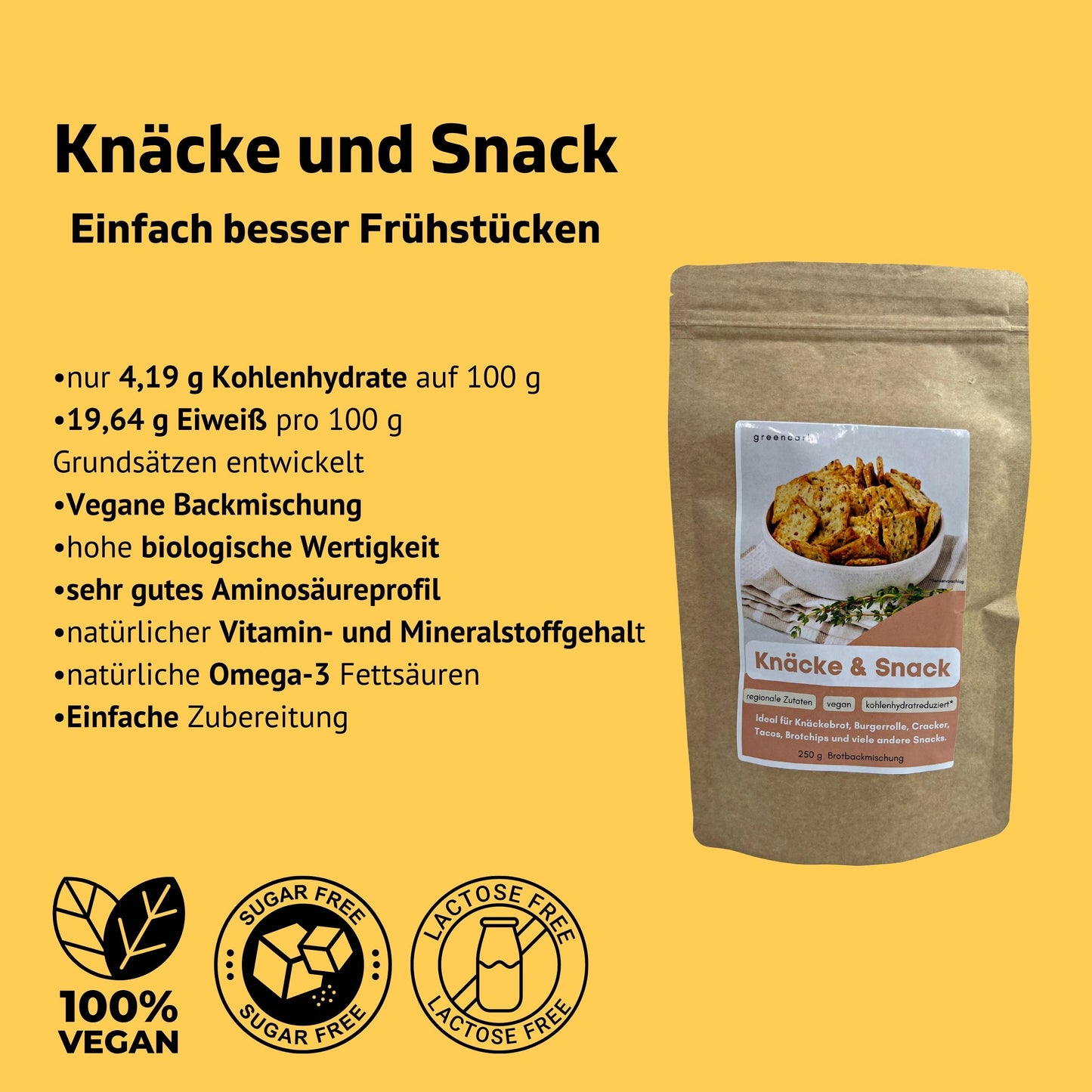 Greencarb® Knäcke & Snack - Backmischung (250 g)