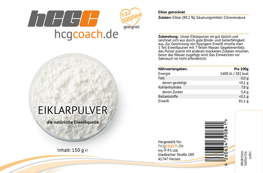 hCGC® Eiklarpulver - Backbasics (150g)