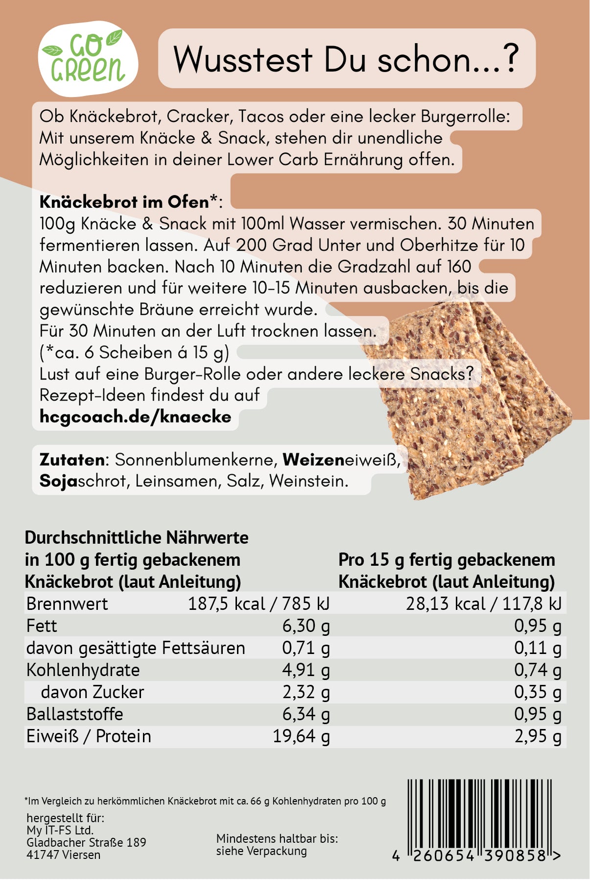 Greencarb® Knäcke und Snack - Backmischung (3er Set)