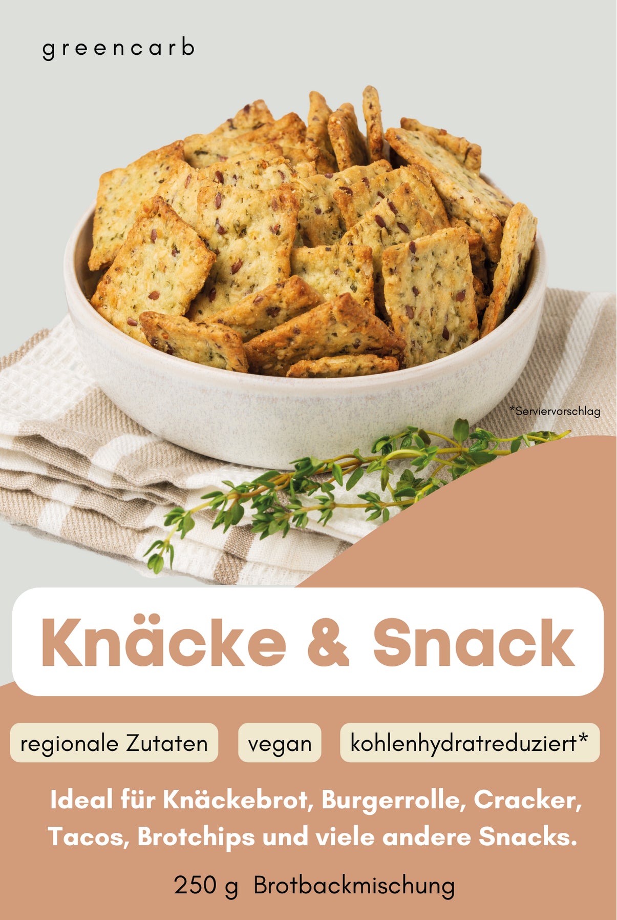 Greencarb® Knäcke & Snack - Backmischung (250 g)