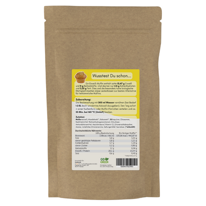 Greencarb® Muffinbackmischung Lemon - Chia (200 g)