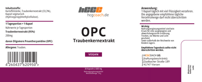 hCGC® OPC-Traubenkernextrakt Kapseln (30 Stück á 445 mg)